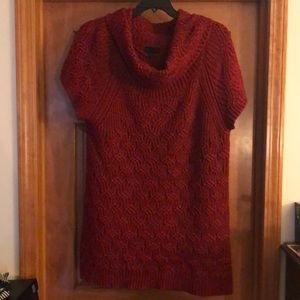 Red sweater dress